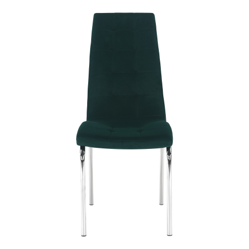 Blagovaonska stolica, smaragdna Velvet tkanina/krom, GERDA NOVO