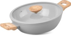 Cratiță MagicHome Harmony, puțin adâncă, cu capac de sticlă, 26 cm
