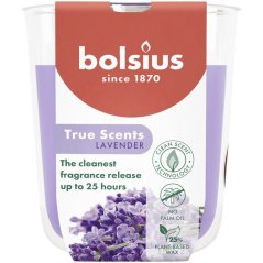 Sveča Bolsius True Scents, sivka, 80x73 mm, v steklu