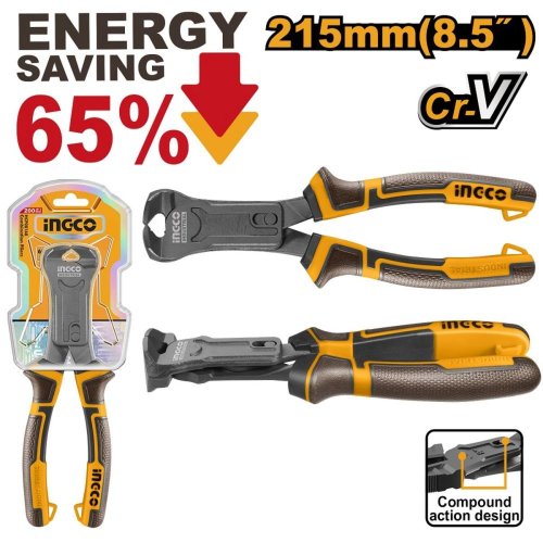 Kliešte štipacie čelné s teflónovým povrchom CrV 215mm INGCO Industrial