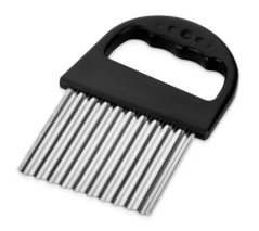 Krájač na ovocie a zeleninu čierny, zvlnený KLC