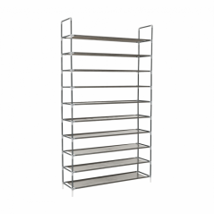 10-reihiges Schuhregal, grau, FILOU