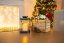 Lámpás MagicHome Christmas Retro, gyertyával, fekete, 3xAAA, műanyag, időzítő, 10x18,5 cm