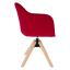 Krzesło obrotowe, tkanina welur, oksydowana czerwień/buk, DALIO