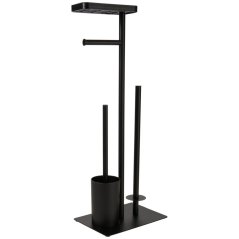 WC sada kov/plast 26 × 18 × 68 cm černá