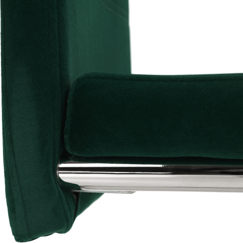 Jedilni stol, tkanina emerald Velvet/svetli šivi, ABIRA NEW