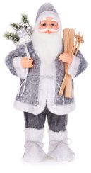 Božićni ukras MagicHome, Djed Božićnjak koji stoji, sa skijama, 60 cm