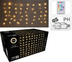 Weihnachtslicht 400 LED warmweiß, Vorhang, mit Fernbedienung, außen/innen