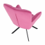 Designerskie krzesło obrotowe, różowa tkanina Velvet/czarny, KOMODO