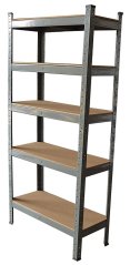 Kovový regál s drevenými policami 1800 x 1200 x 600 mm , nosnosť 350 kg, HEAVY DUTY