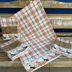 Ręcznik kuchenny bawełniany tkany KOTY opakowanie 3 szt., 50x70cm, 270 g/m2