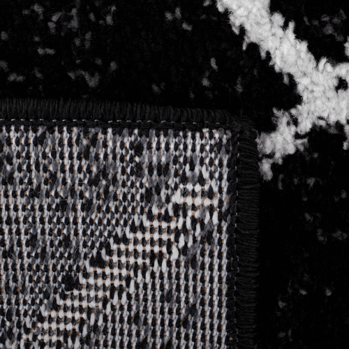 Preproga, črna/vzorec, 67x120 cm, MATES TIP 1