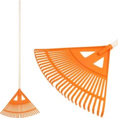 Hrábě na listí Strend Pro R130, 27 zubů, 58 cm, vějířové, plastové, s násadou