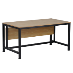 Písací stôl, dub/čierna, 150x80 cm, KILIS NEW