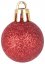 MagicHome božične kroglice, 12 kos, 3 cm, rdeče, za božično drevesce