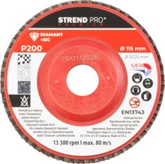 Kotúč Strend Pro Premium 115 x 22 mm, brúsny, P200