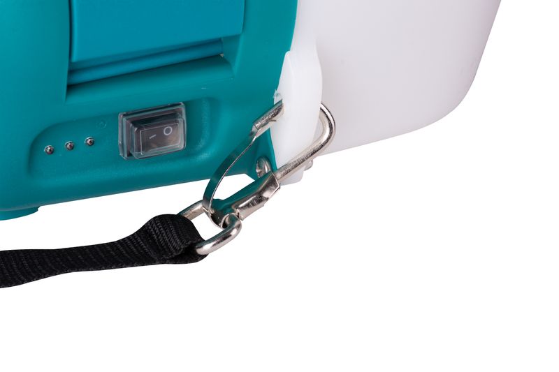 Sprühgerät Evika DJ160, 16 Liter, 10,8 V, Lithiumbatterie, wiederaufladbar, auf der Rückseite