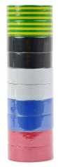 Isolierband PVC 19 mm x 0,13 mm x 10 m, 10 Farben, Preis für 10 Stück, GEKO