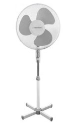 Ventilátor stojanový o40cm HURRICANE, bielo-sivý