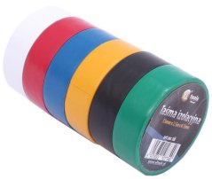 Izolacijski trak PVC 3 m, 6 barv, XL-TOOLS