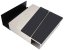 Briefkasten 37x10x37cm, rechteckig schwarz und silber, XL-TOOLS