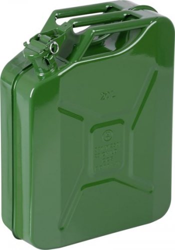 Kanister JerryCan LD20, 20 Liter, Metall, auf PHM, grün