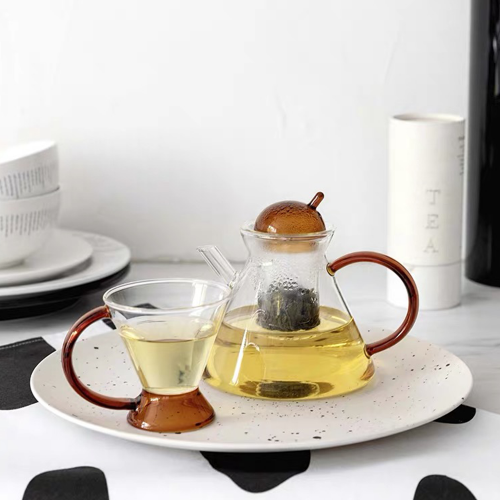 TEMPO-KONDELA KONVO, ceainic cu sita si cana, 500 + 180 ml, sticla