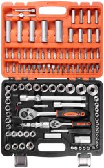 Strend Pro S210 Werkzeugset, 108-teilig, im Koffer, 1/4";+1/2";