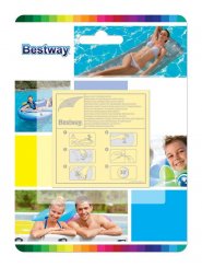 Set Bestway® 62068, za popravak bazena i gumenjaka, 10 kom, 65x65 mm