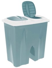 Coș de gunoi pentru deșeuri sortate, 2 x 25 l, verde