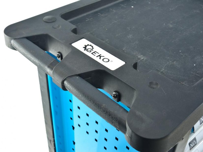 Werkzeugschrank mit 6 Schubladen, bestückt mit 245 Werkzeugen, 685x455x900 mm, GEKO