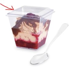 Pokrywka do kubka na przekąskę nr. 66331 (PET) 20 szt. GASTRO