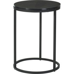 2 darab összecsukható asztal szett, fekete, 40+50 cm