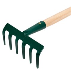 Grabie metalowe 6-zębowe z rękojeścią 250 mm