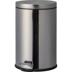 Coș cu pedală, 2 bucăți, 20 și 5 l, argintiu