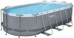 Pool Bestway® Power Steel™, 56710, filter, črpalka, lestev, razpršilnik, ponjava, 5,49x2,74x1,22 m
