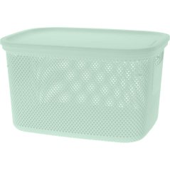 Coș de depozitare cu capac, 18 l, verde