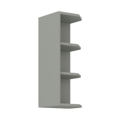 Eckschrank mit Regalen, oben, grau, PRADO 30 G ZAK-72