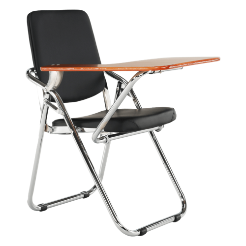 Krzesło z tablicą do pisania, czarny/naturalny, SONER
