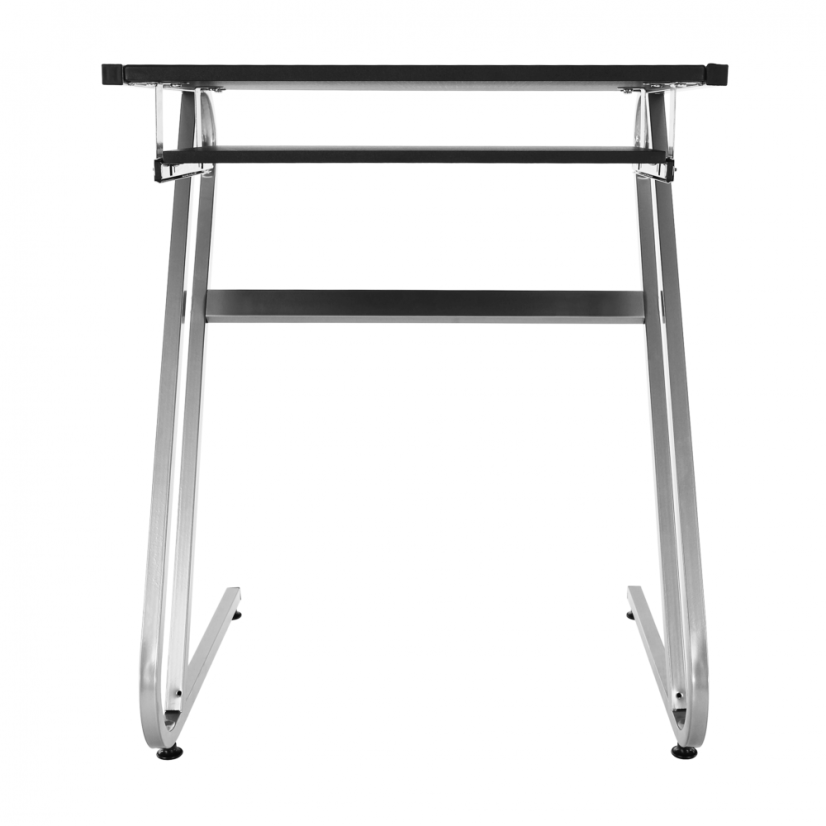 PC-Schreibtisch, Schwarz+Silber, JOFRY