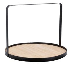 Tavă de servire cu mâner metalic, 35 cm