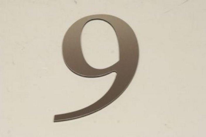 Hišna številka ALU 14 cm št. 6, 9