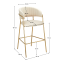 Designer Barhocker, beige Samtstoff/goldchrom, DASMIN TYP 2