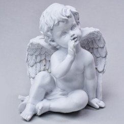 Postavička anděl 13cm bílý