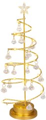 MagicHome karácsonyi dekoráció, karácsonyfa, 30 db LED, meleg fehér, IP20, 2 db AA elem, 40 cm
