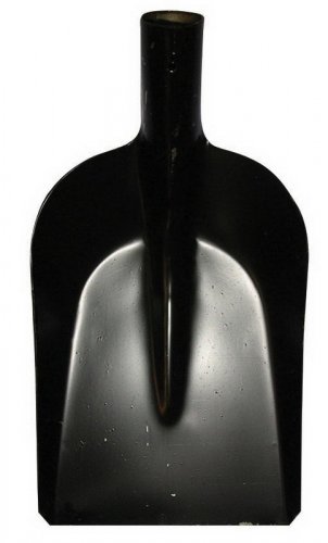 Schaufel gerade schmal 19 x 29 cm geschmiedet, schwarz lackiert, ohne Stiel, MacHook