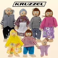 Miniatúrne bábiky - 7 ks Kruzzel 19764 (akce)