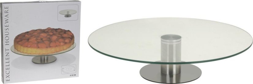 Kuchenblech 30 cm Glas + Edelstahl KLC