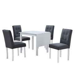 Esszimmerset mit Klapptisch, weiß/grau, BJORK NEW 1+4
