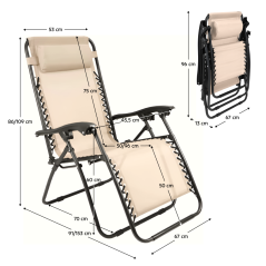 Gartenliege, beige, GERALD NEU